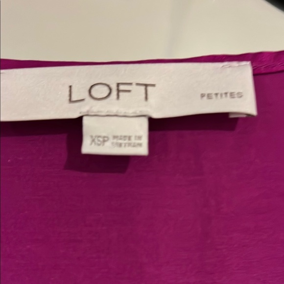 Loft Women's Pink Ruffle Top - Picture 2 of 3